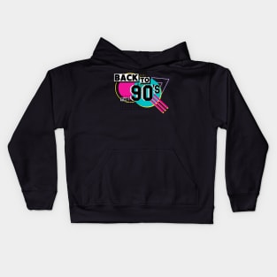 back to the 90's geometric dot shapes - 80s and 90s vintage classic retro Kids Hoodie